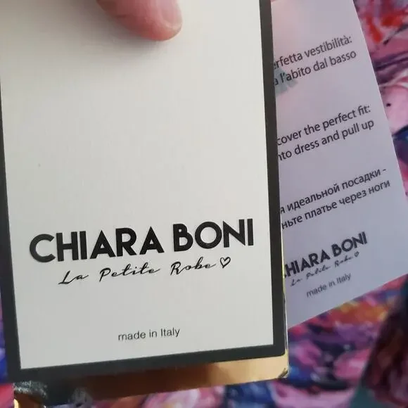 Chiara Boni La Petite Robe Floral Print Off-the-Shoulder Blouson‎ Sleeve Dress - Picture 5 of 11